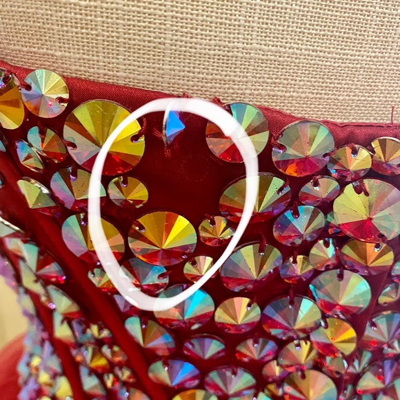 Sherri Hill Hot Pink Strapless Corset Embellished Tulle Formal Dress (Sz 8) - Picture 4 of 16